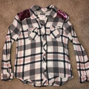 Justice Flannel with Sequins